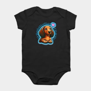 royal miniature dachshund The Cute dog Baby Bodysuit
